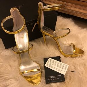 Gold Giuseppe Zanotti Harmony Metallic Sandals - Never worn!